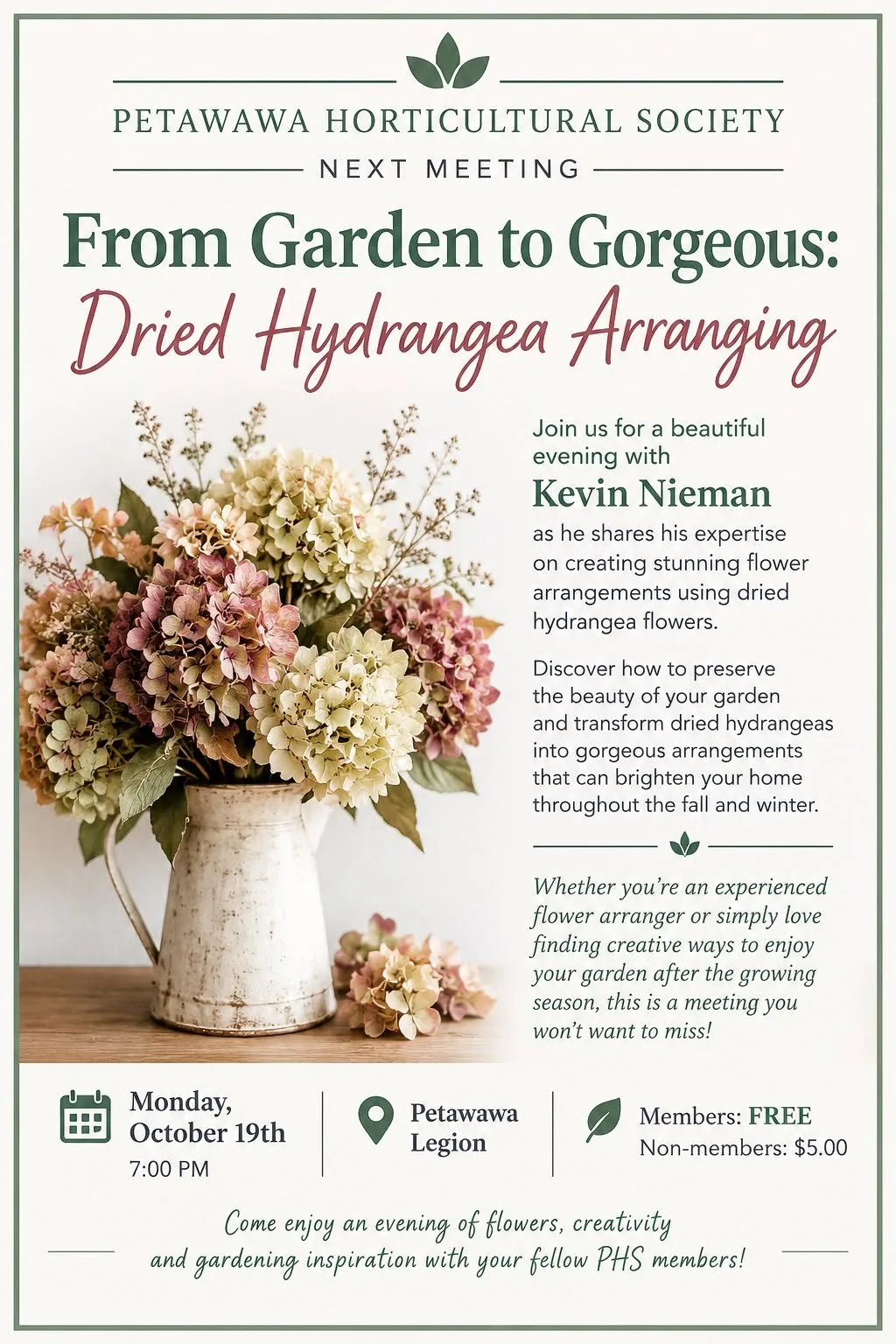 From Garden to Gorgeous – Dried Hydrangea Arranging